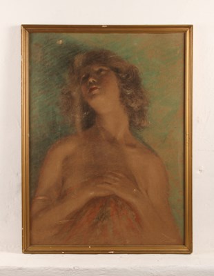Lot 403 - British School, portrait of a lady, pastel on...
