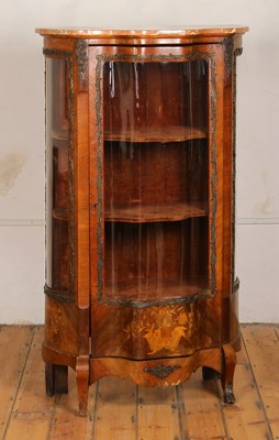 Lot 434 - A 19th century French kingwood vitrine, having...