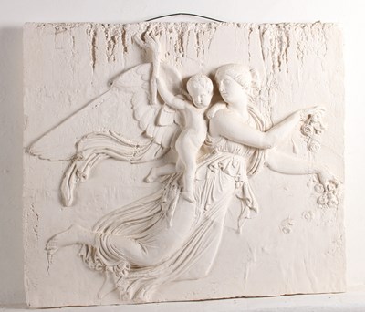 Lot 599 - A classical style plaster relief plaque