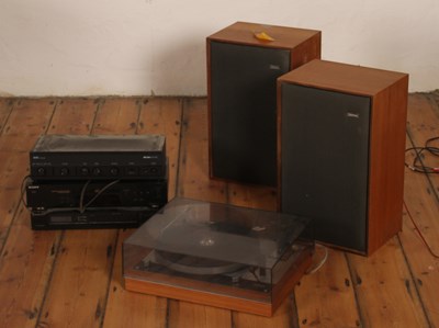 Lot 534 - A vintage stereo system, comprising a Thorens...