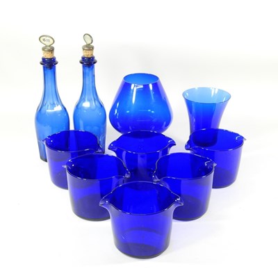Lot 115 - A collection of six 19th century Bristol Blue...