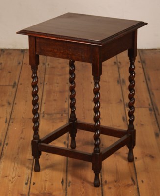 Lot 767 - A 1920s oak barley-twist legged occasional table