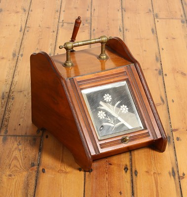 Lot 635 - An Edwardian walnut coal scuttle
