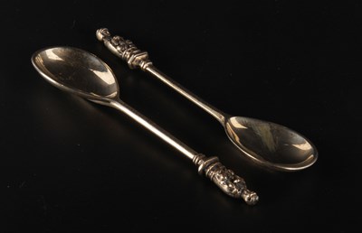 Lot 254 - A pair of silver apostle spoons, hallmarked...