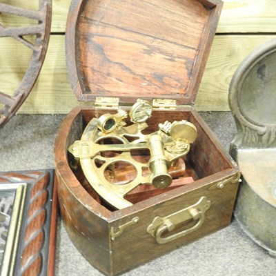 Lot 192 - A reproduction brass sextant
