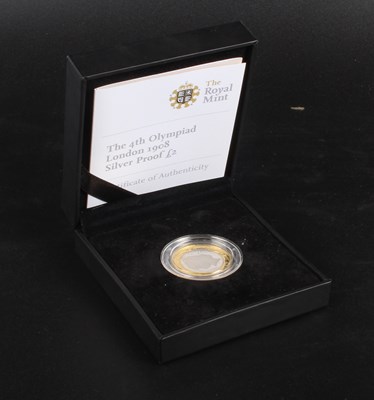 Lot 65 - The 4th Olympiad London 1908 Silver Proof two...