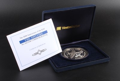 Lot 134 - The 2008 Anniversary of the RAF 5oz silver...
