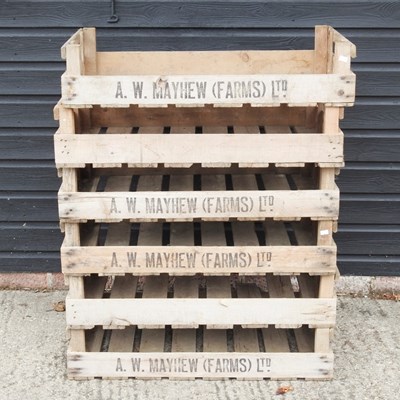 Lot 309 - A collection of six wooden fruit trays (6)