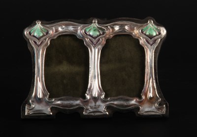 Lot 397 - An Art Nouveau style silver and enamel double...