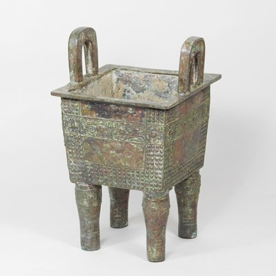 Lot 31 - A Chinese bronze archaic style censer
