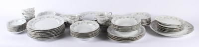 Lot 690 - A Japanese floral porcelain dinner service