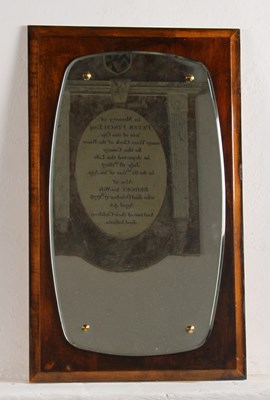Lot 720 - A mid century wood framed wall mirror
