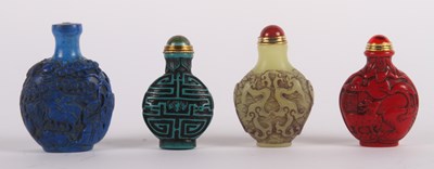 Lot 153 - A collection of four various Chinese snuff...
