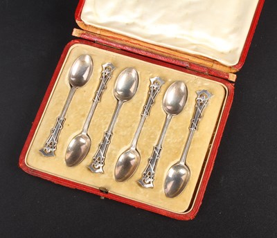 Lot 73 - A set of six Victorian Art Nouveau style...