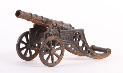 Lot 404 - Two metal table cannons