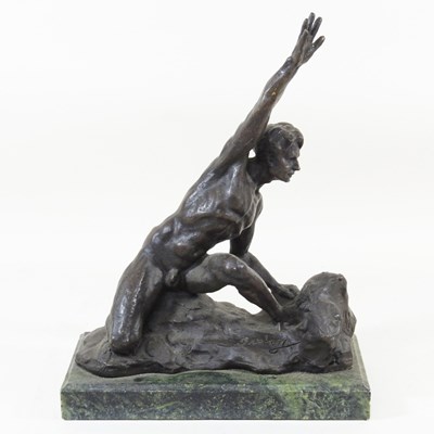 Lot 645 - After the antique, 20th century, male athlete,...