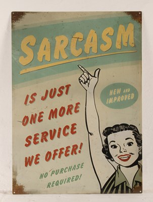 Lot 719 - A tin advertising sign