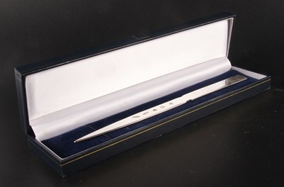 Lot 176 - A Elizabeth II silver letter opener,...