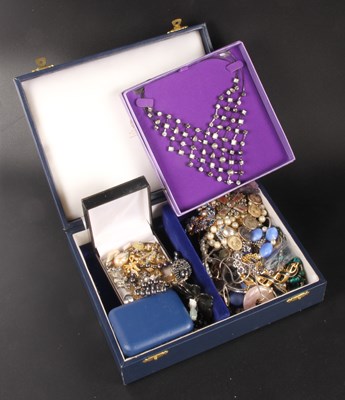 Lot 438 - A collection of costume jewellery, including a...