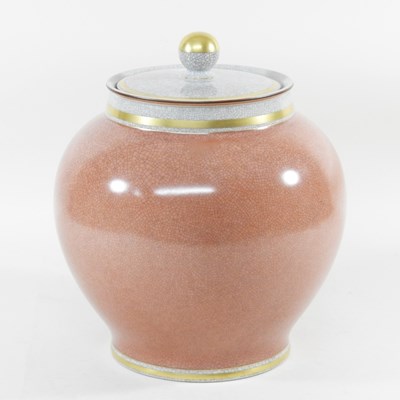 Lot 596 - A Royal Copenhagen porcelain crackle glazed...