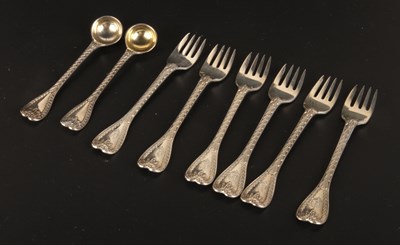 Lot 262 - A set of six George V rare Palm pattern silver...