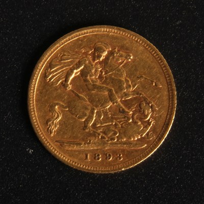 Lot 66 - A Victoria 1893 gold half sovereign