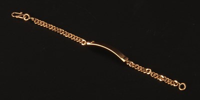 Lot 249 - An 18 carat yellow gold bracelet, 4g