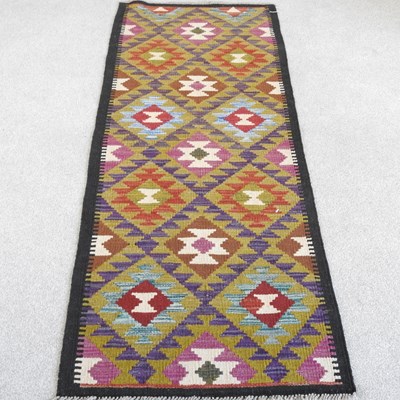 Lot 192 - A maimana kilim runner, with all over...