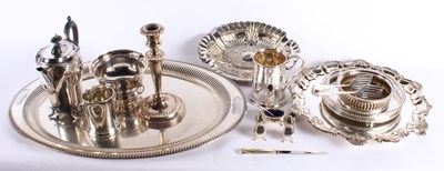 Lot 550 - A collection of silver plated wares, to...