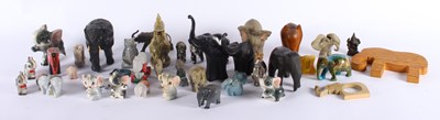 Lot 650 - A collection of various elephant ornaments