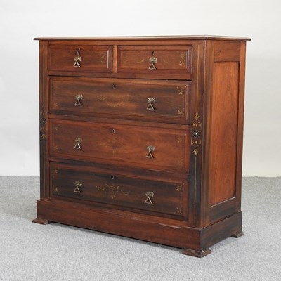 Lot 664 - An Edwardian mahogany and inlaid chest