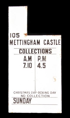 Lot 279 - An enamel 'Next Collection' post box sign,...