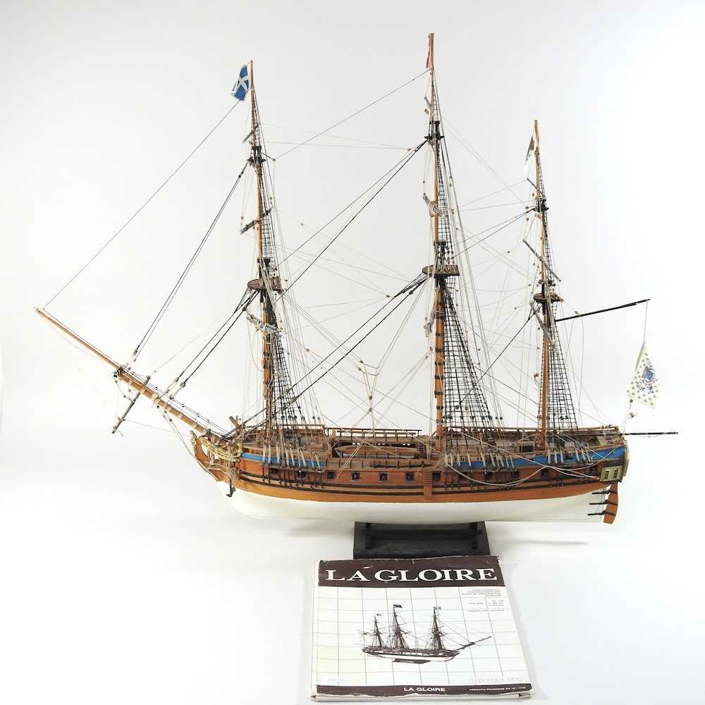 Lot 197 - A scratch built model of a ship