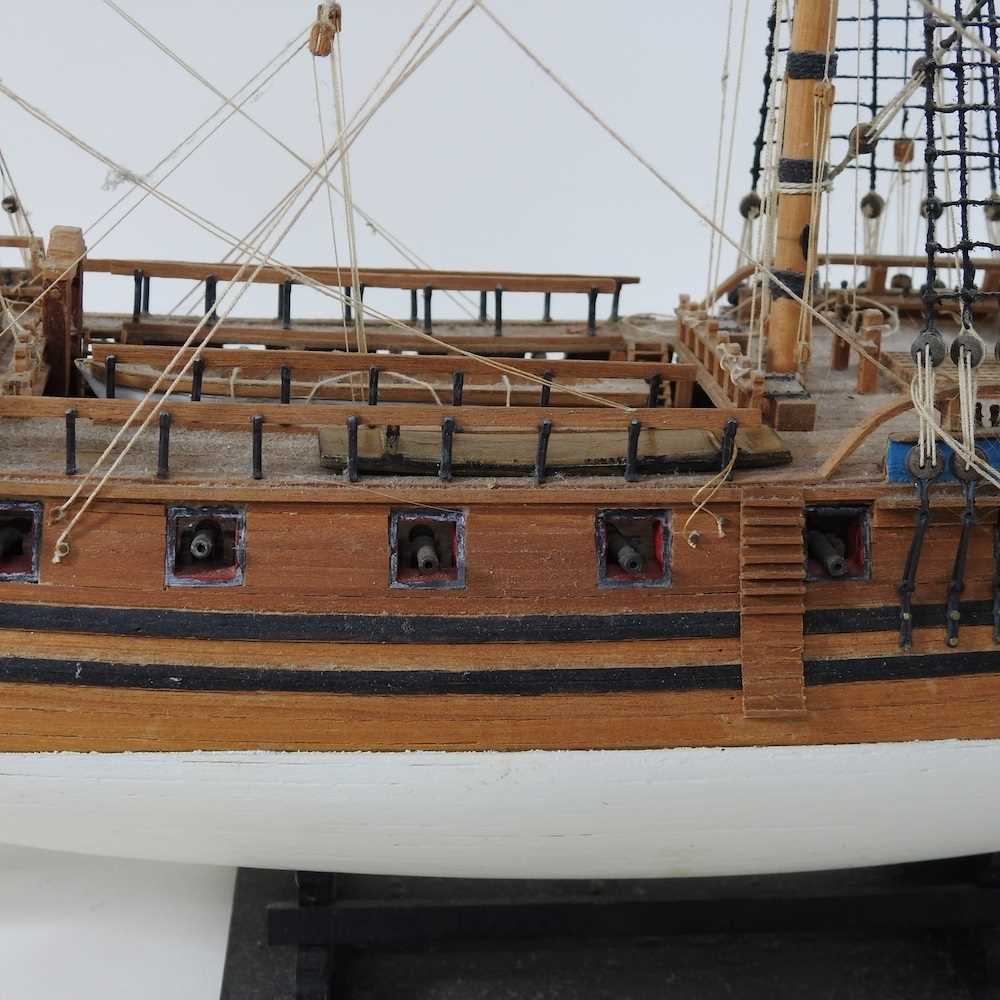 Lot 197 - A scratch built model of a ship