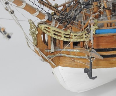 Lot 197 - A scratch built model of a ship