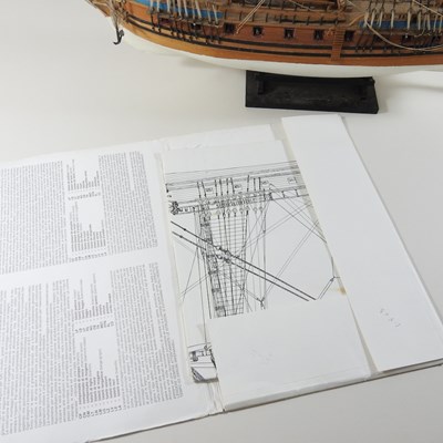 Lot 197 - A scratch built model of a ship