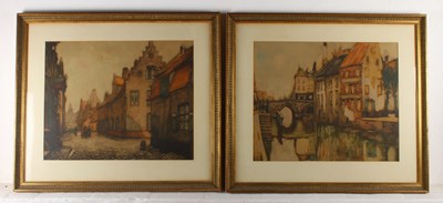 Lot 654 - Alfred van Neste (Belgian, 1874-1969), a pair...