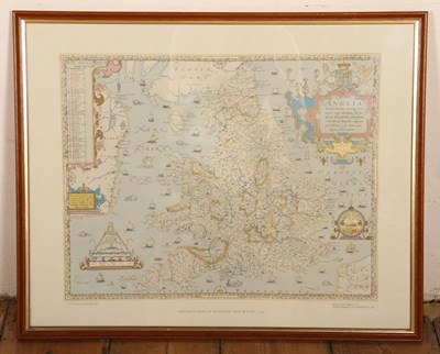 Lot 742 - A map of Anglia by Sexton, dated 1579, after...