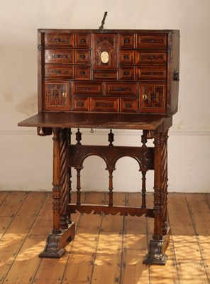 Lot 195 - A Spanish walnut Vargueno, 17th century and...