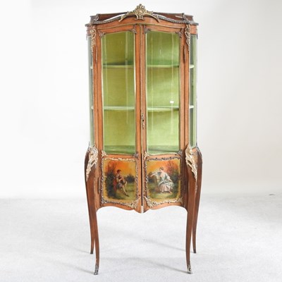 Lot 8 - A 19th century French Vernis Martin vitrine,...