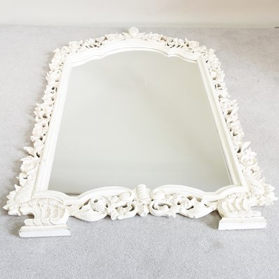 Lot 104 - A very large and ornate cream painted wall...