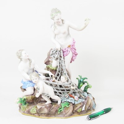 Lot 2 - A large 19th century Meissen porcelain figure...