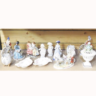 Lot 288 - A pair of Italian pottery figures, each 24cm...