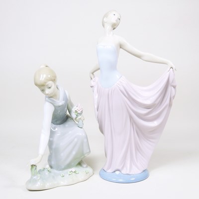 Lot 185 - A Lladro figure Dancer, 31cm high, together...