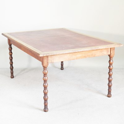 Lot 551 - A 19th century leather top writing desk, with...