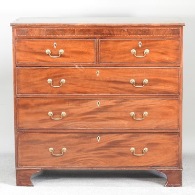 Lot 110 - A 19th century mahogany chest of drawers, on...