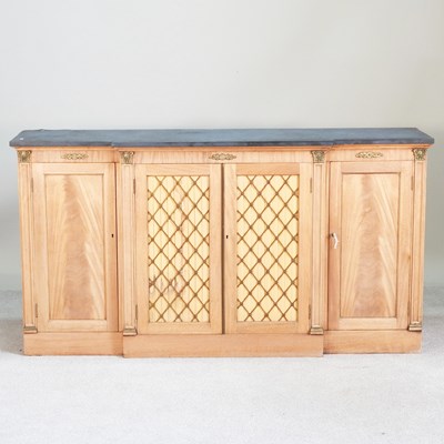 Lot 173 - A Regency style marble top credenza, 20th...