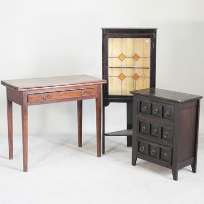 Lot 677 - A 19th century folding tea table, 90cm wide...