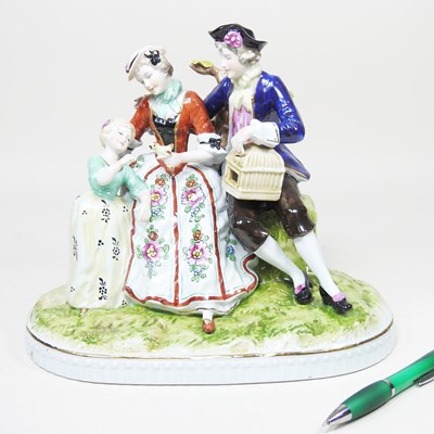Lot 182 - A German porcelain figure group, of 18th...