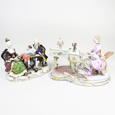 Lot 322 - A Naples porcelain figure of an 18th century...
